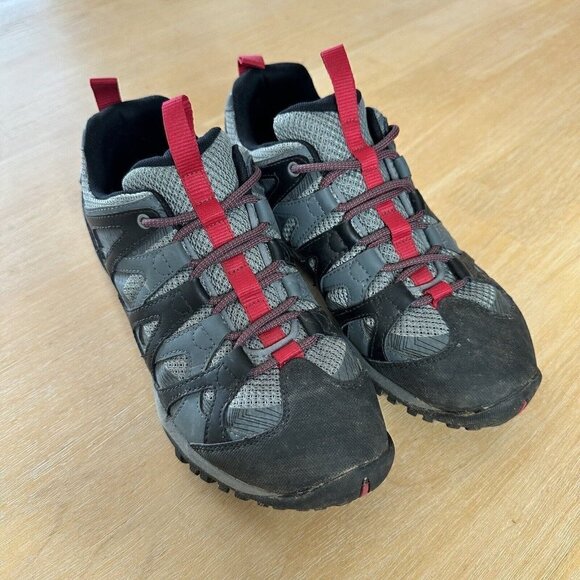 Merrell Shoes - Merrell Women’s Hiking Q Form 2 Select Grip Lace Red Black Gray Sneaker Shoes 9